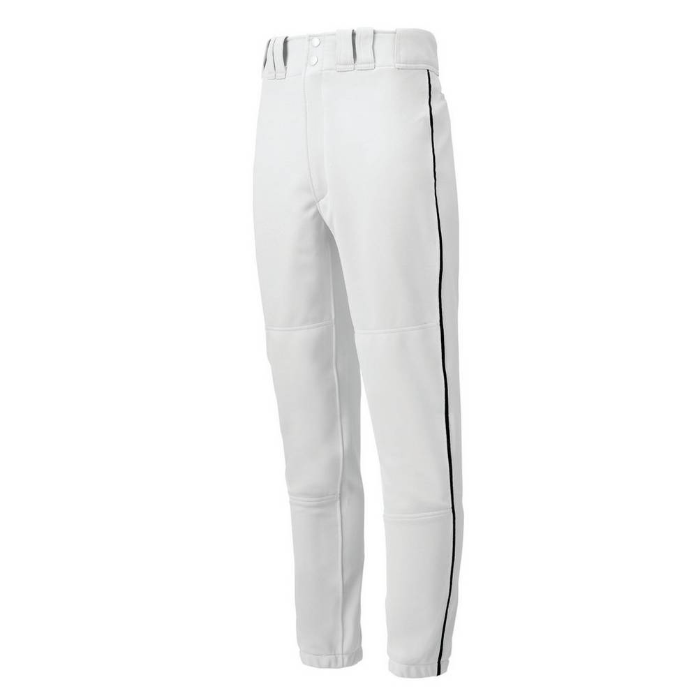 Mizuno Men's Premier Piped Baseball Pants White/Black (350148-UCX)